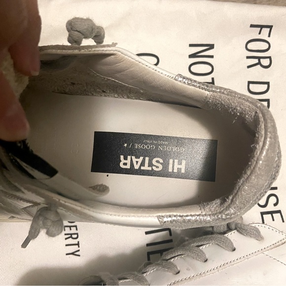 Hi Star Sneaker in White & Silver 38 - Picture 5 of 8